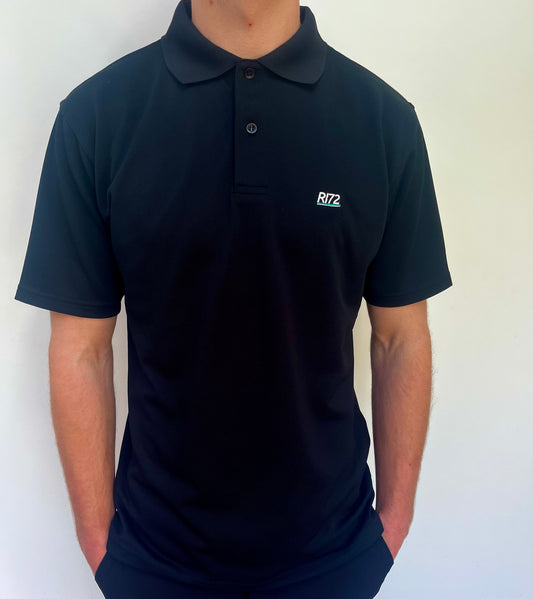 Breathable , black polo